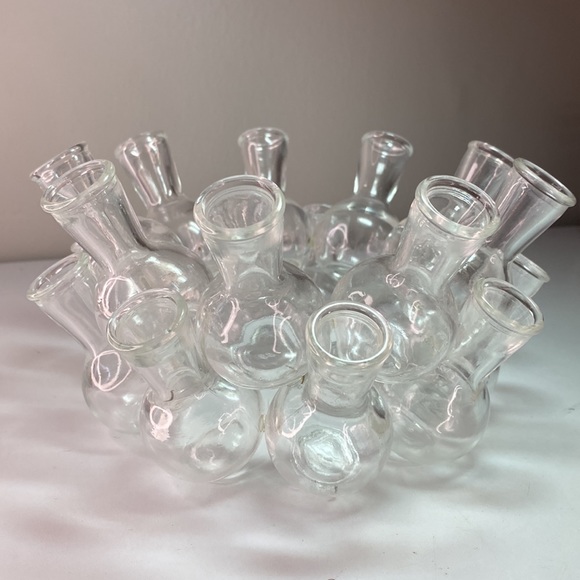 Vintage Stacked Bud Vase Test Tube Beaker Flasks Glass Propagation Station - Picture 2 of 5